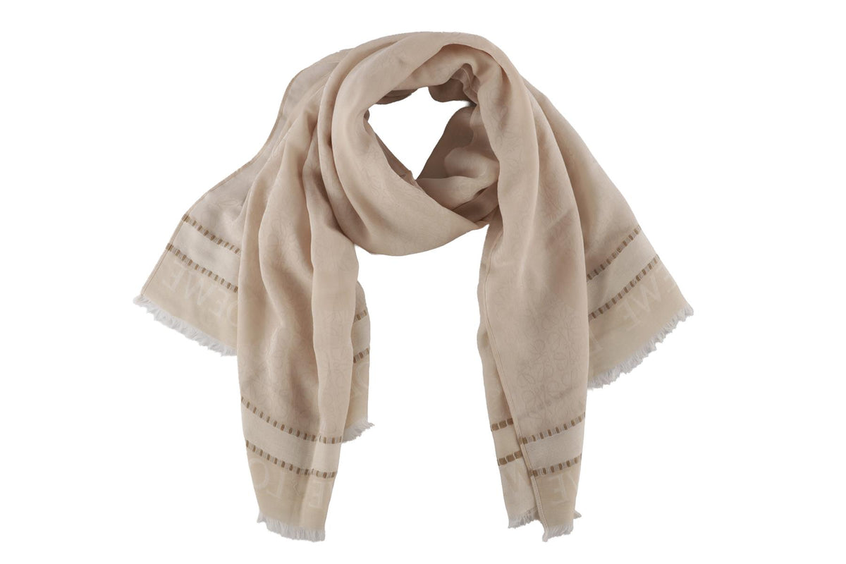 LOEWE + PAULA'S IBIZA BEIGE ANAGRAM COTTON PAREO