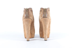 JIMMY CHOO BEIGE SUEDE ANKLE BOOTS EU 38.5, UK 5.5, US 8.5