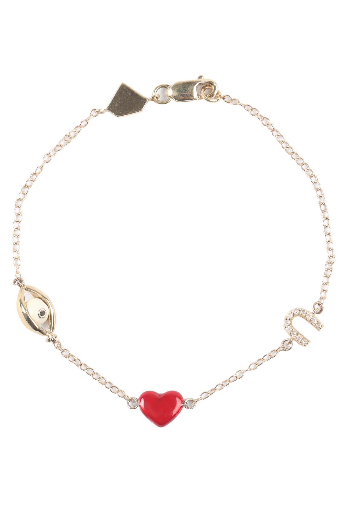 ALISON LOU 14K YELLOW GOLD AND DIAMOND BRACELET