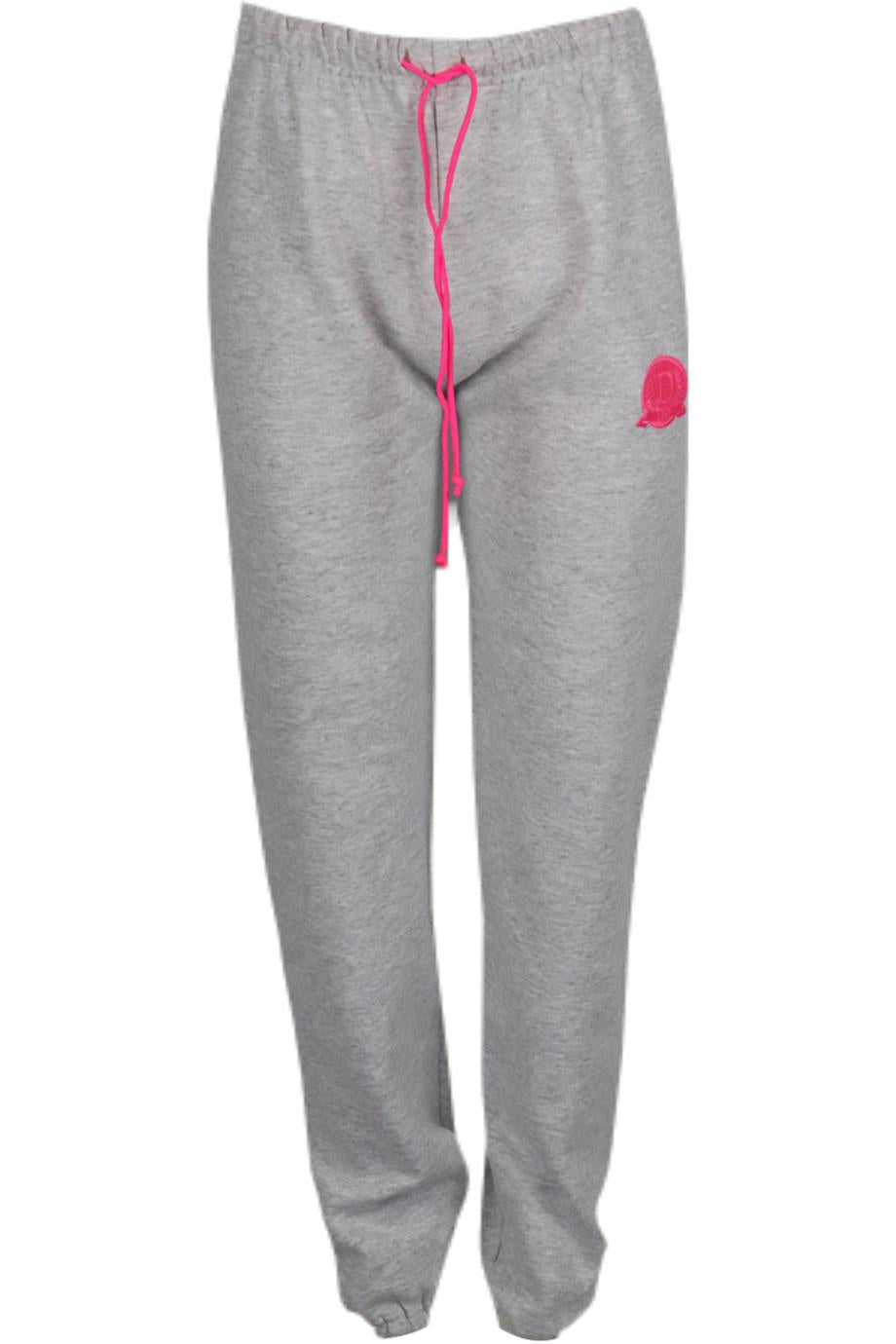 DANZY EMBROIDERED COTTON JERSEY TRACK PANTS SMALL