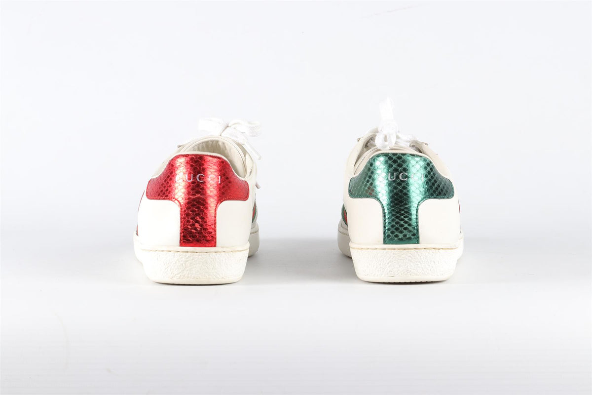 GUCCI WHITE ACE LEATHER SNEAKERS EU 36.5 UK 3.5 US 6.5