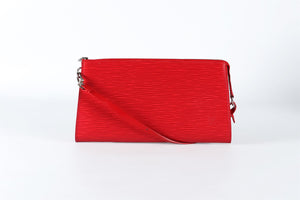 LOUIS VUITTON RED 2007 POCHETTE ACCESSOIRES EPI LEATHER SHOULDER BAG