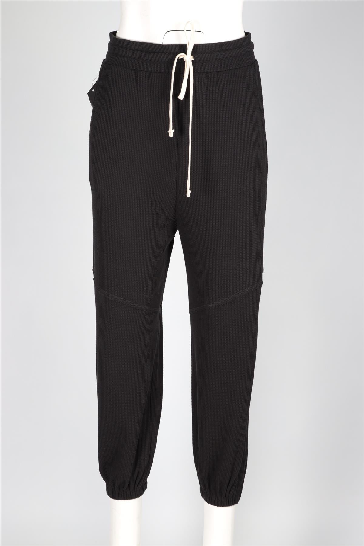 TWENTY MONTREAL BLACK COTTON TRACK PANTS MEDIUM