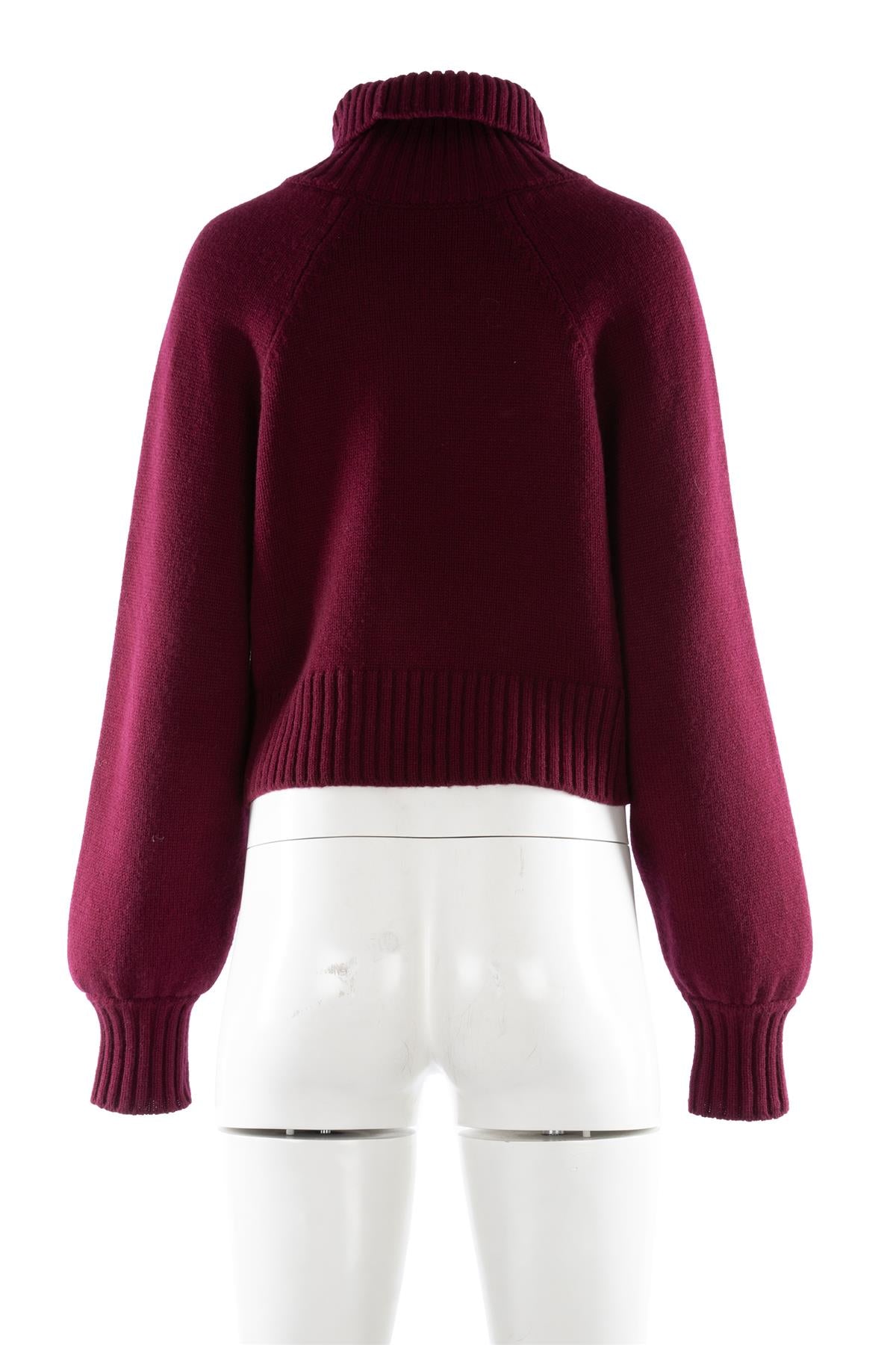 WIGGY KIT BURGUNDY WOOL SWEATER SMALL