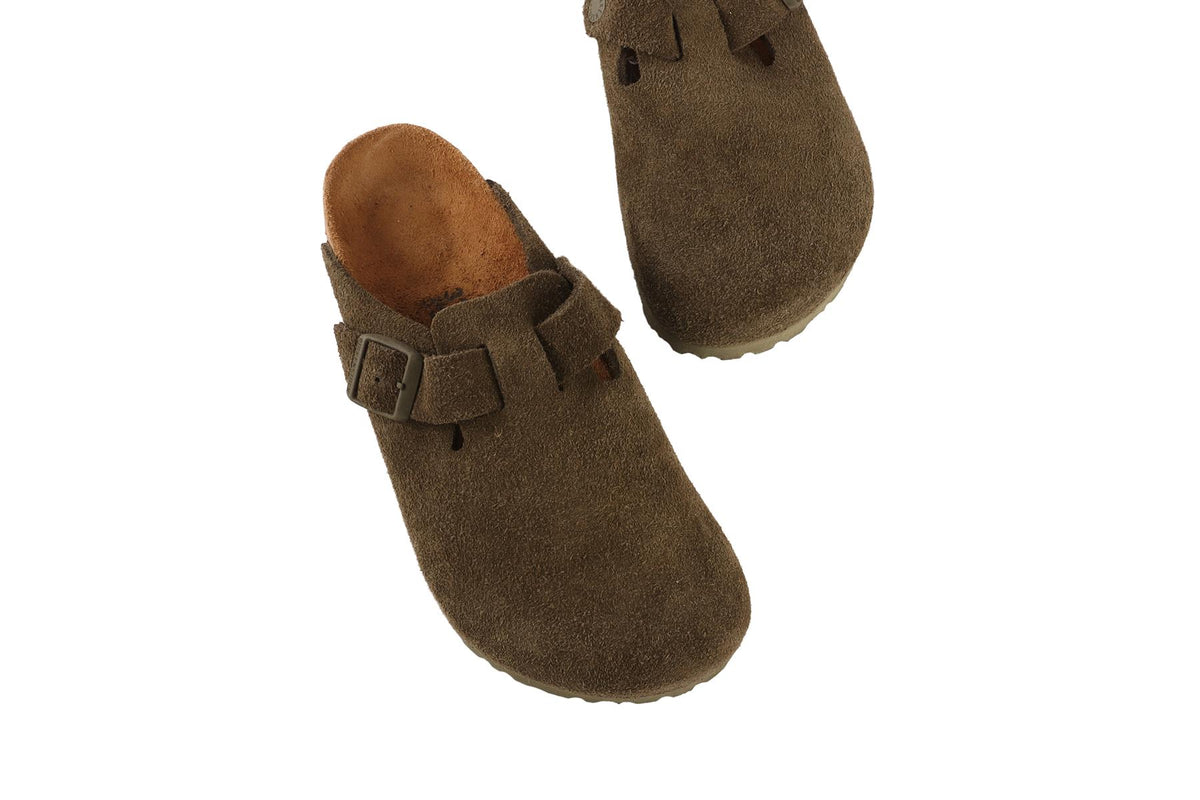 BIRKENSTOCK GREEN SUEDE MULES EU 37 UK 4 US 7