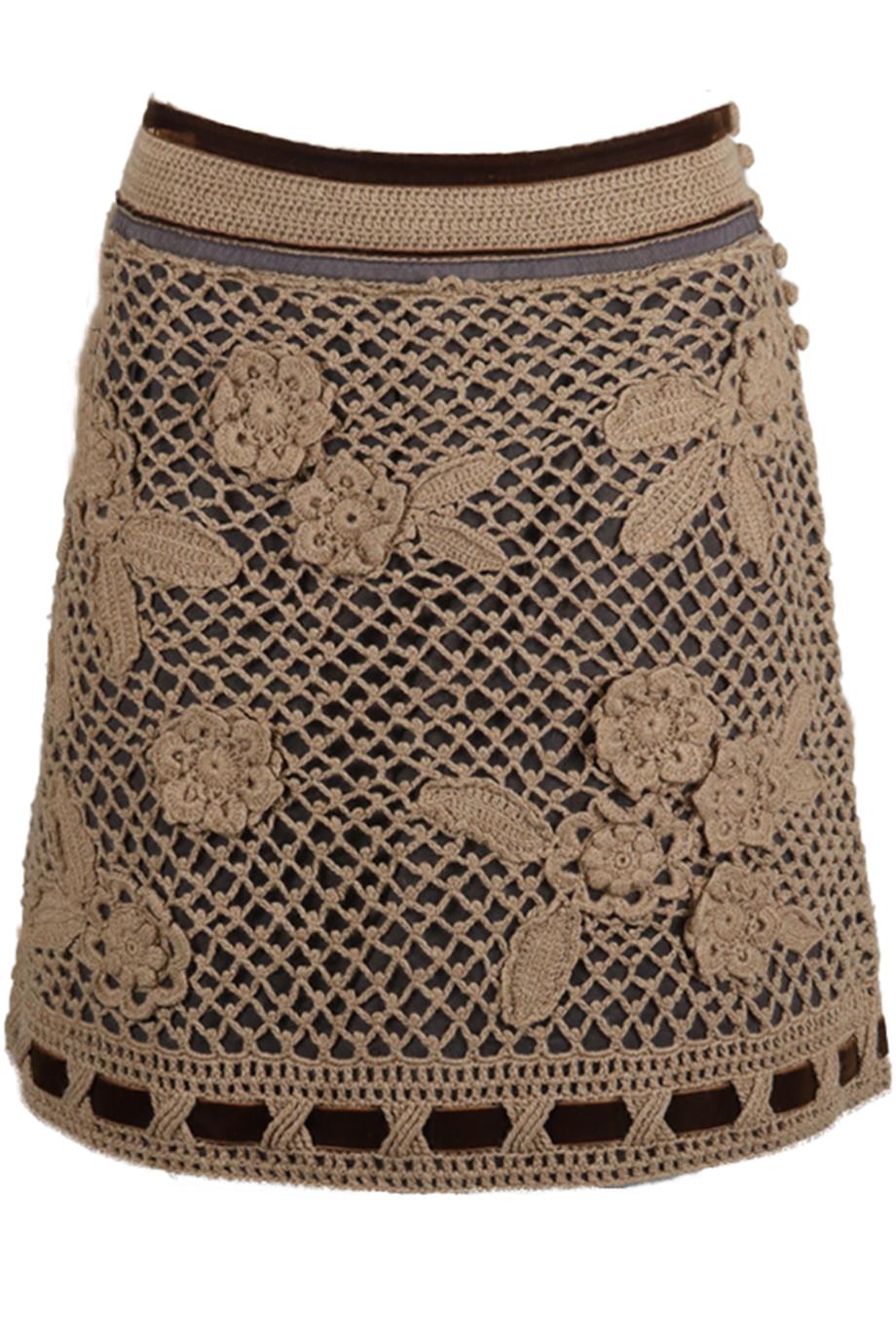 ALBERTA FERRETTI WOOL BLEND MINI SKIRT UK 12