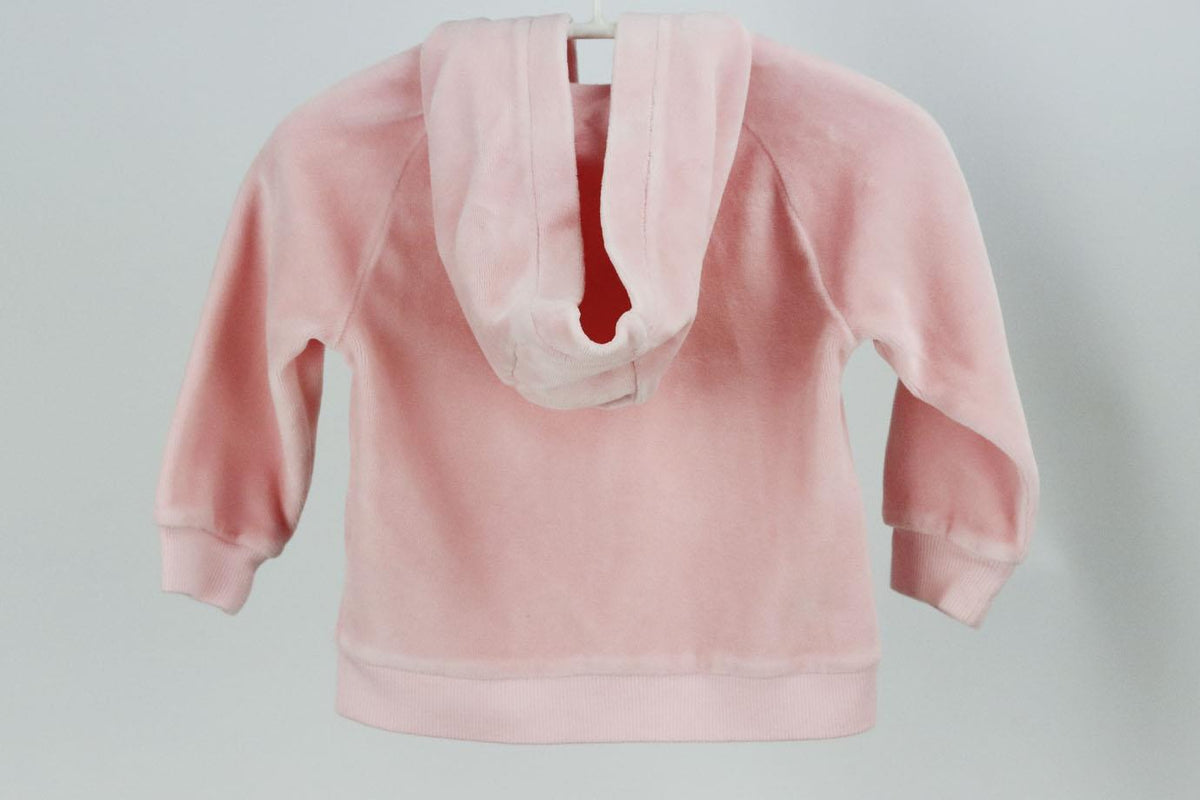 MOSCHINO BABY GIRLS LOGO VELOUR TRACKSUIT 6-9 MONTHS