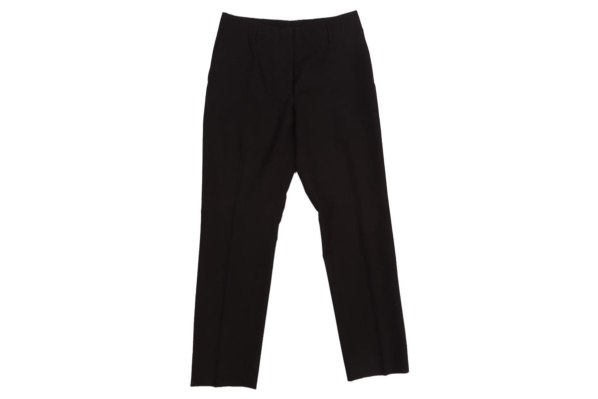 DRIES VAN NOTEN BLACK WOOL STRAIGHT LEG PANTS FR 36 UK 8