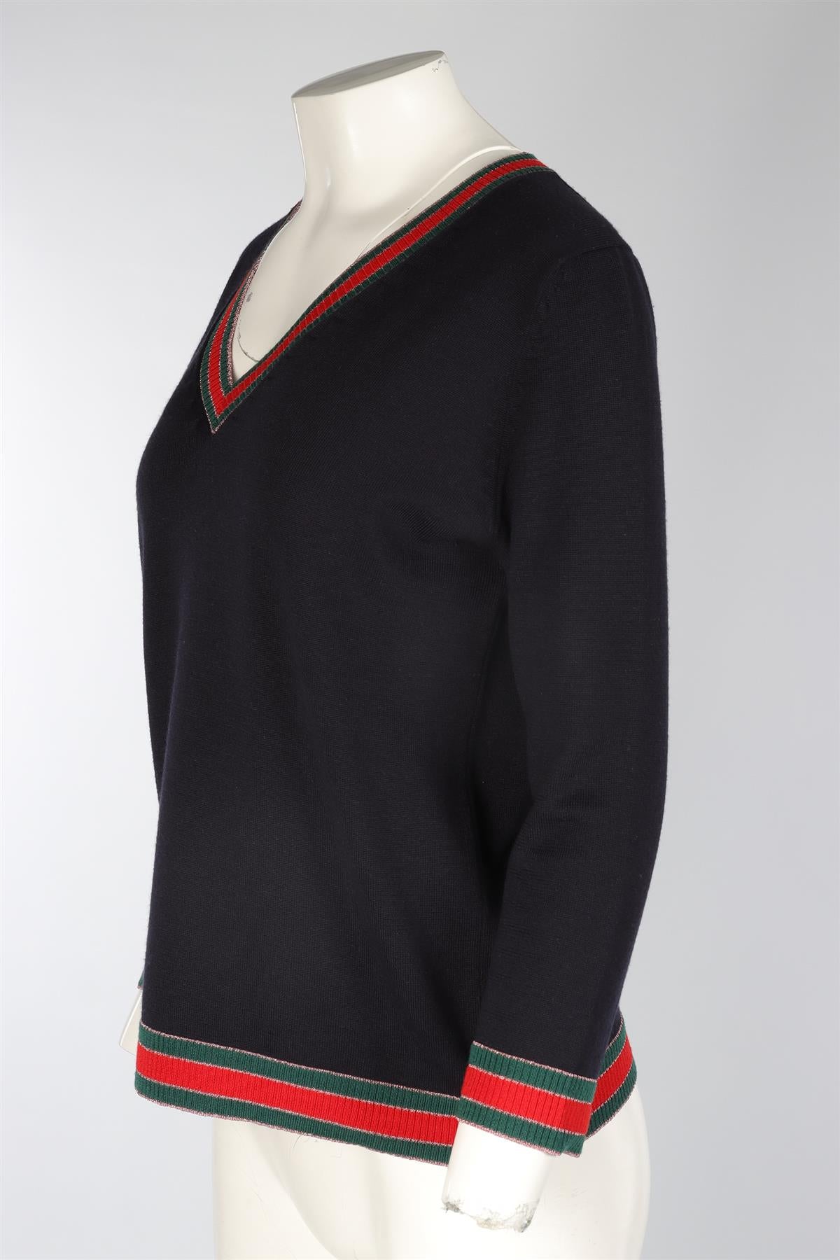 GUCCI NAVY WOOL SWEATER XLARGE