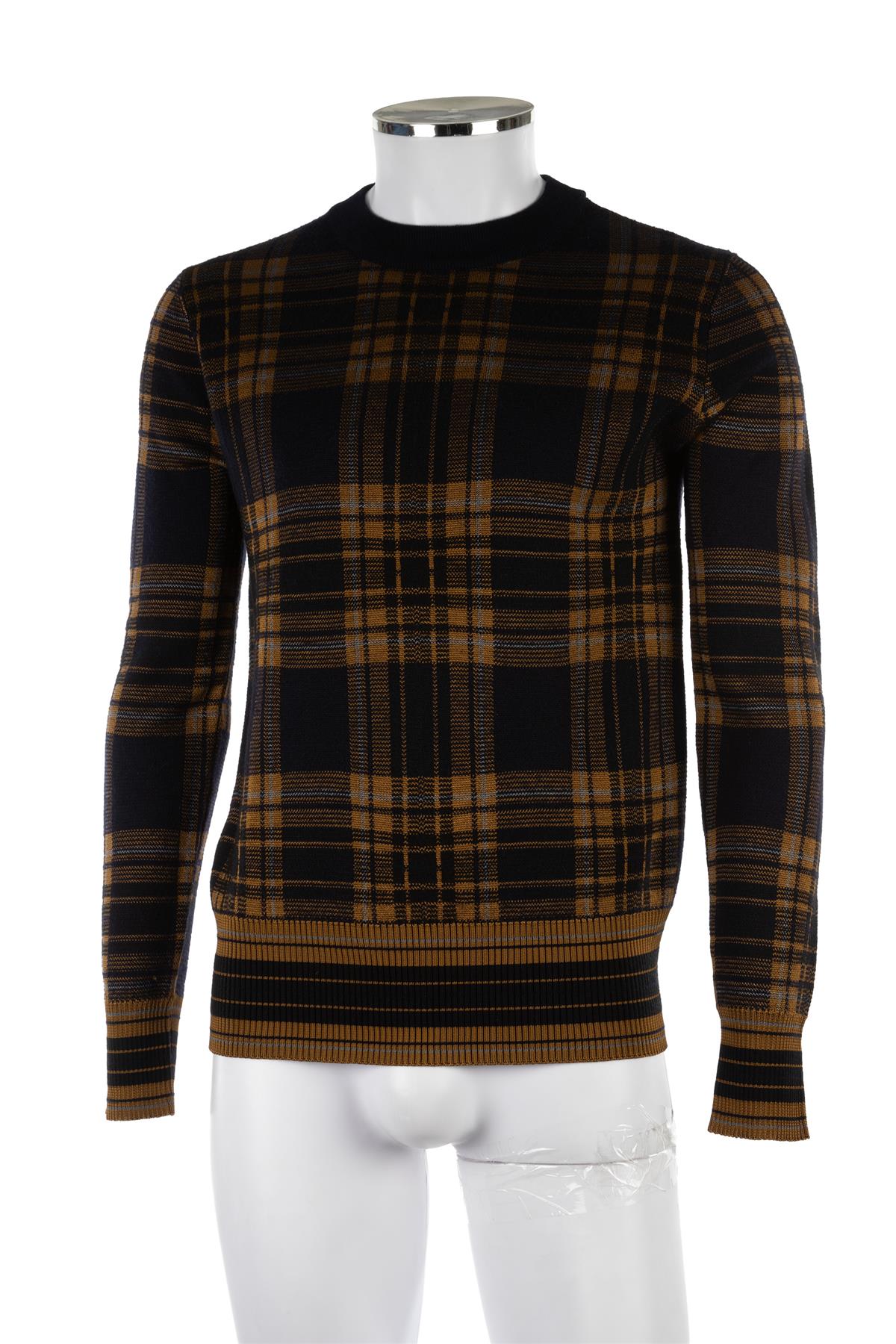 DRIES VAN NOTEN NAVY MEN'S WOOL SWEATER SMALL