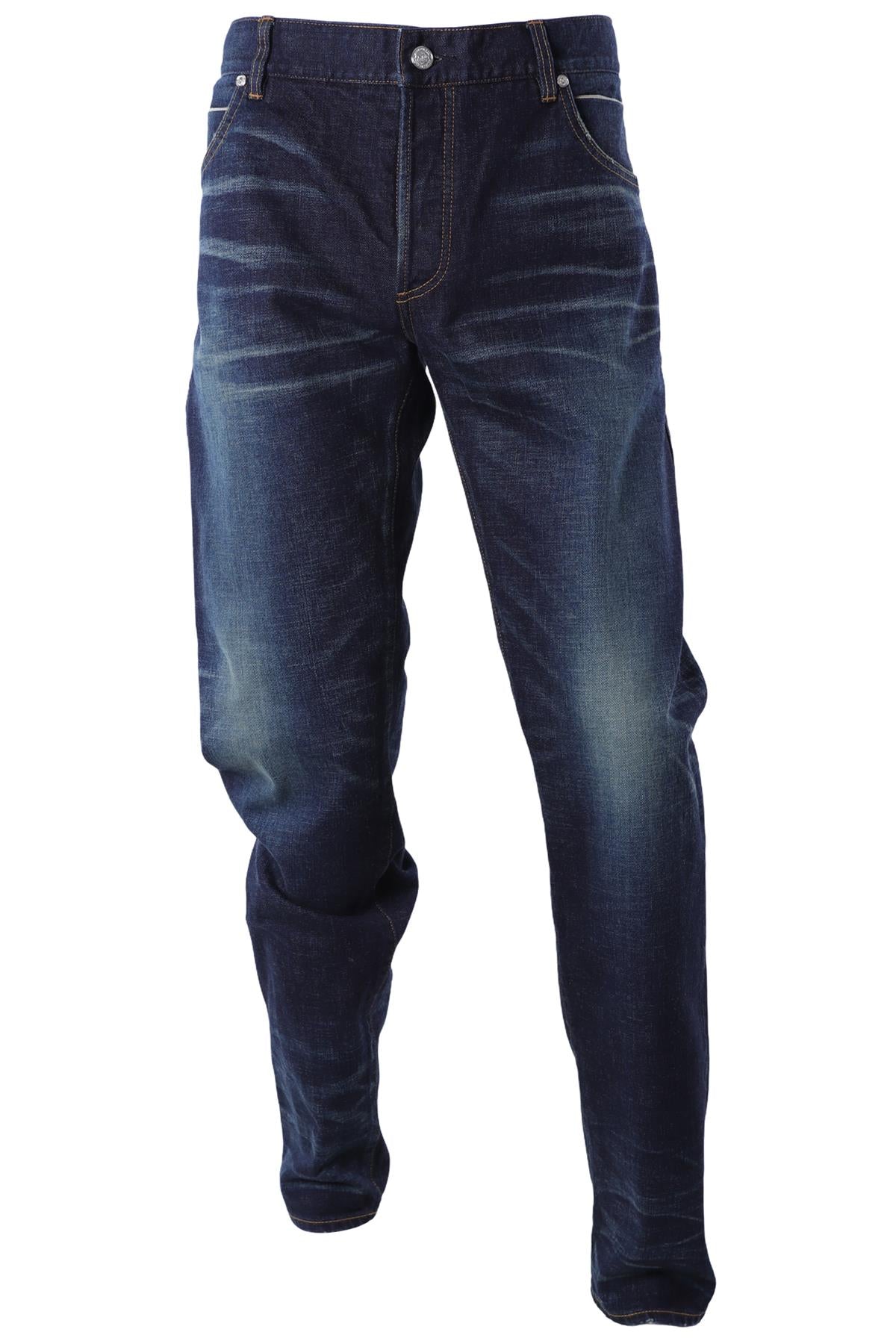 BALMAIN BLUE MEN'S TAPERED JEANS UK/US W36