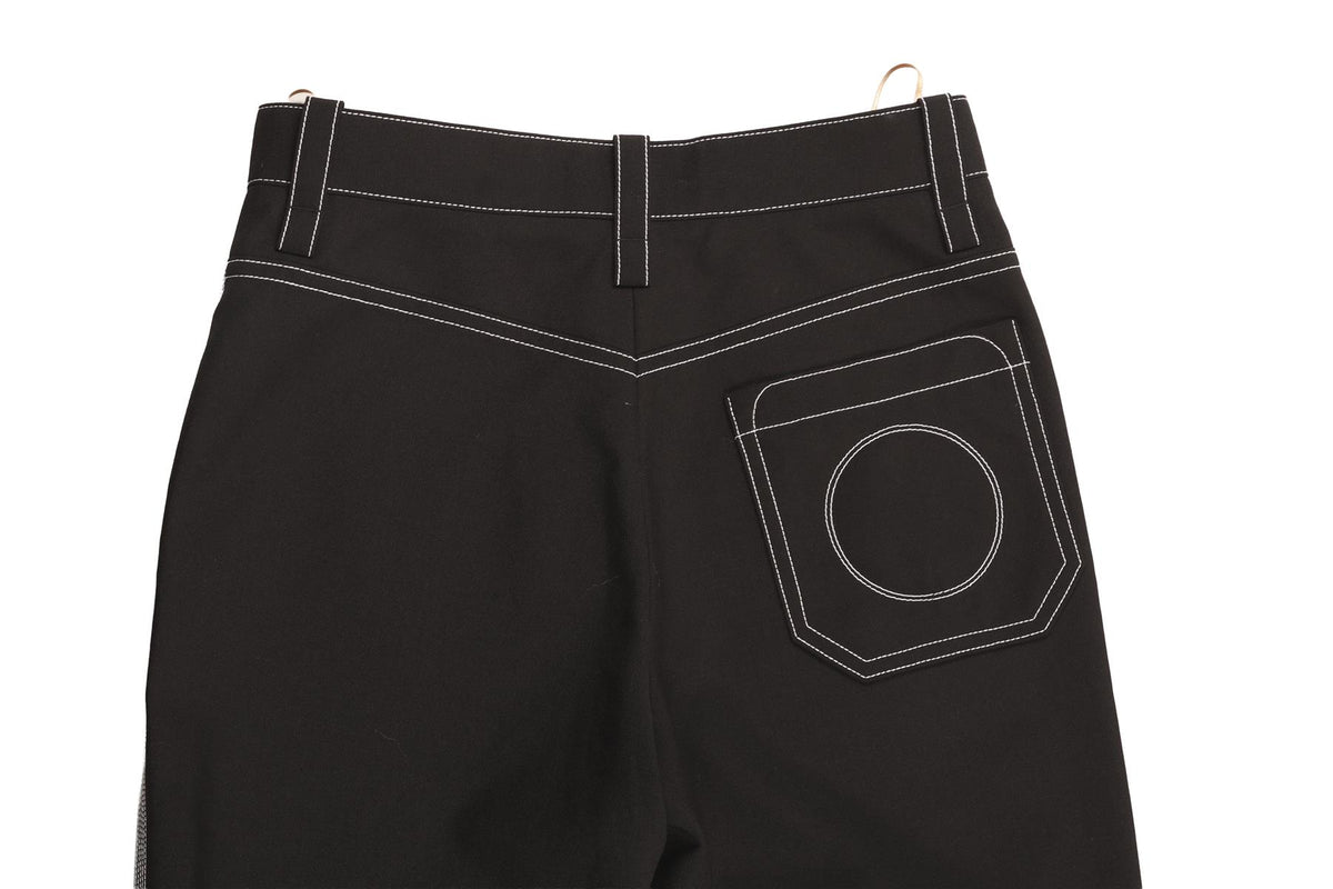 CHLOÉ BLACK WOOL STRAIGHT LEG PANTS FR 34 UK 6