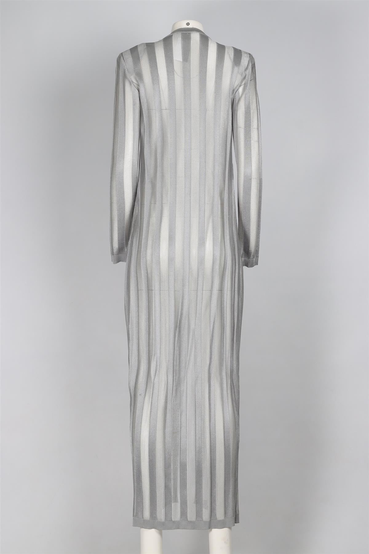 BALMAIN GREY KNIT CARDIGAN FR 38 UK 10