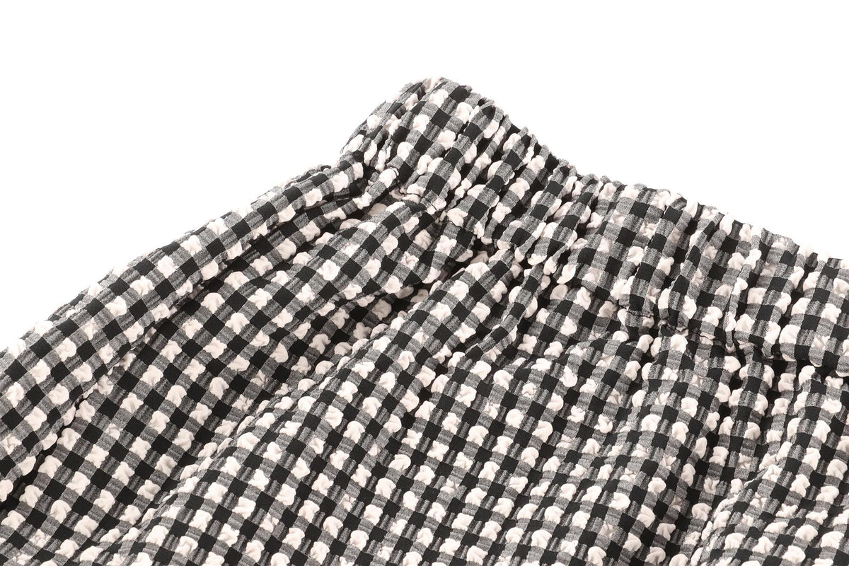 HUNZA G BLACK SEERSUCKER SHORTS SMALL/MEDIUM