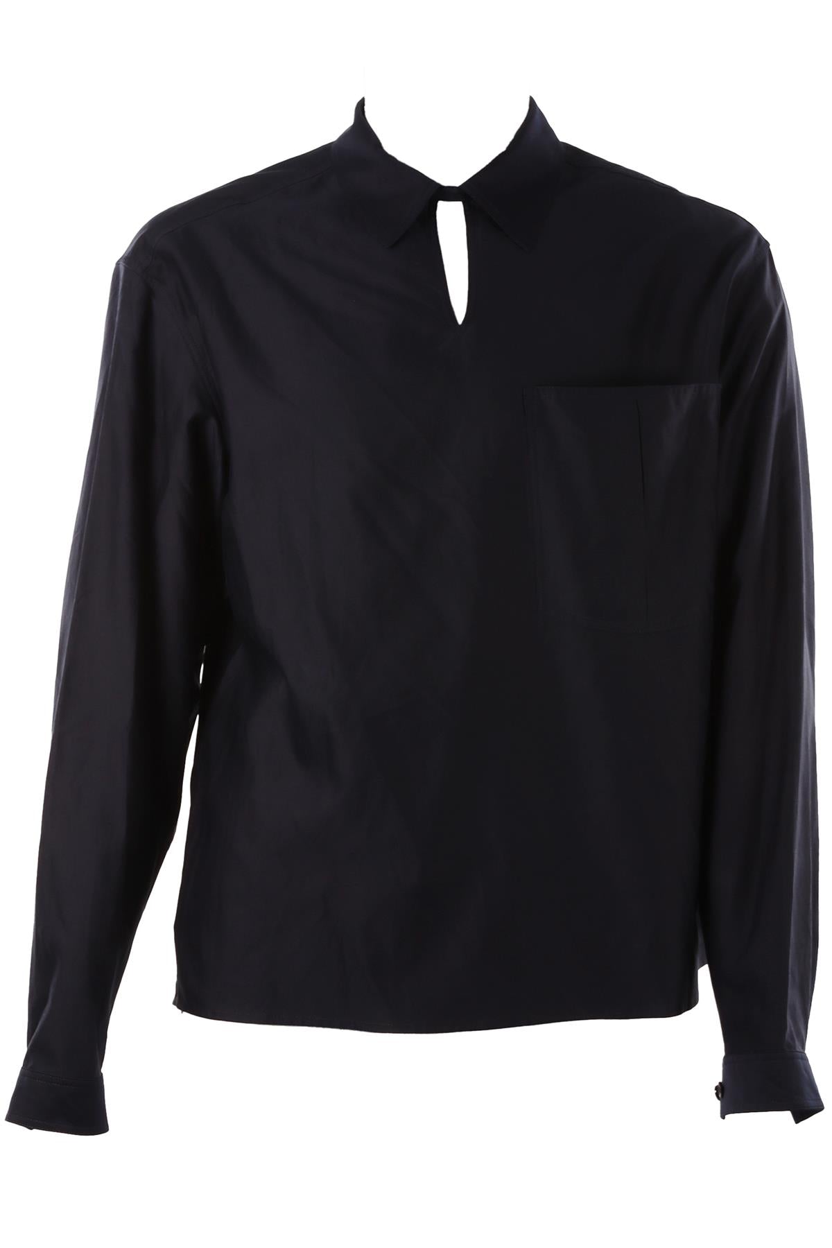 NAVY MEN'S COTTON SHIRT