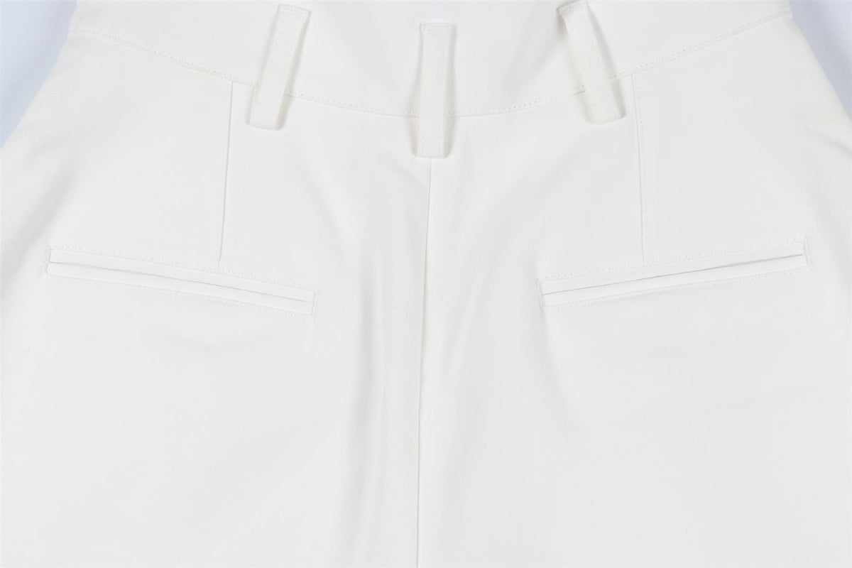ALAÏA WHITE COTTON SHORTS FR 36 UK 8