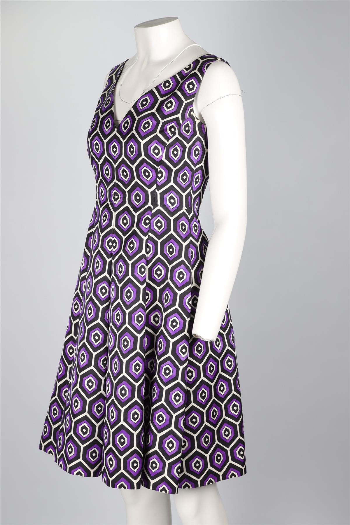PRADA PURPLE WOOL DRESS IT 40 UK 8