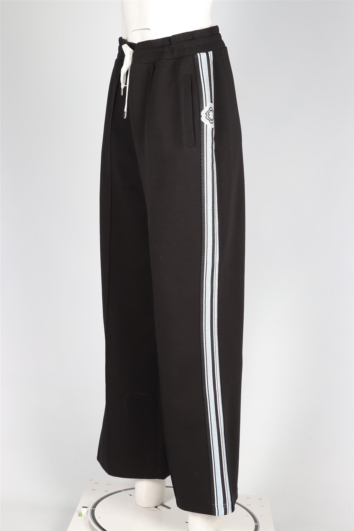 MAJE BLACK COTTON WIDE LEG PANTS FR 42 UK 14