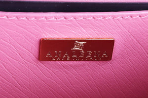 ANALEENA PINK OSTRICH LEATHER CLUTCH