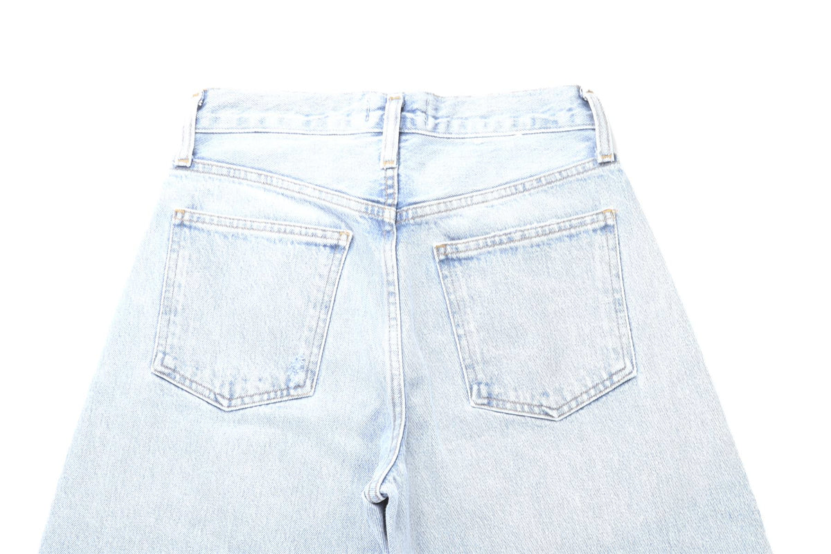 AGOLDE BLUE HIGH RISE BARREL LEG JEANS W24 UK 6