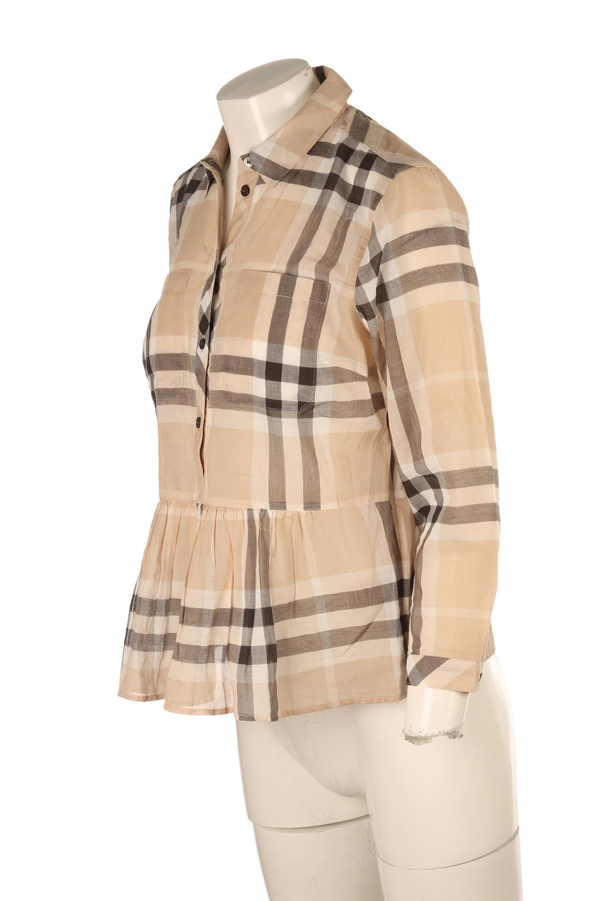 BURBERRY BRIT BEIGE COTTON SHIRT LARGE