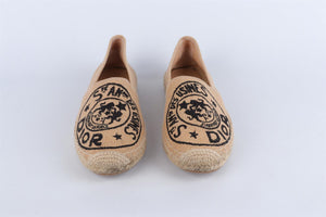 CHRISTIAN DIOR BEIGE GRANVILLE RAFFIA ESPADRILLES EU 40.5 UK 7.5 US 10.5