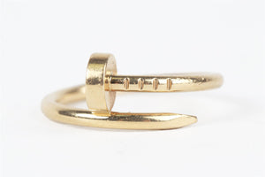 CARTIER GOLD JUSTE UN CLOU SMALL 18K YELLOW GOLD RING 47MM