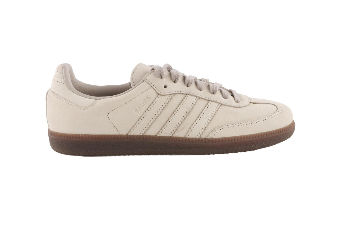 ADIDAS GREY SAMBA ALUMINA/LIGHT BROWN/GUM SNEAKERS EU 38 2/3 UK 5.5 US 6