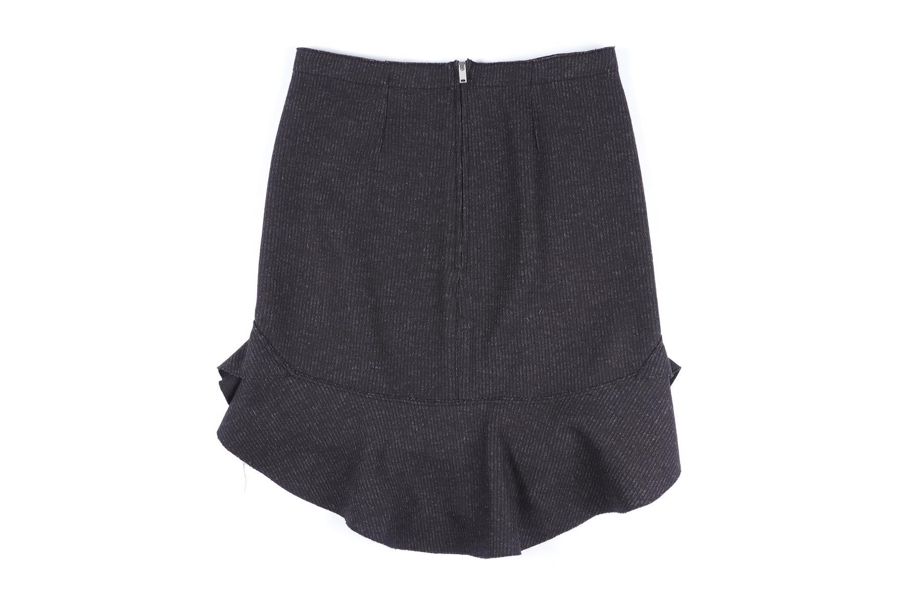 ISABEL MARANT BLACK WOOL MINI SKIRT FR 34 UK 6