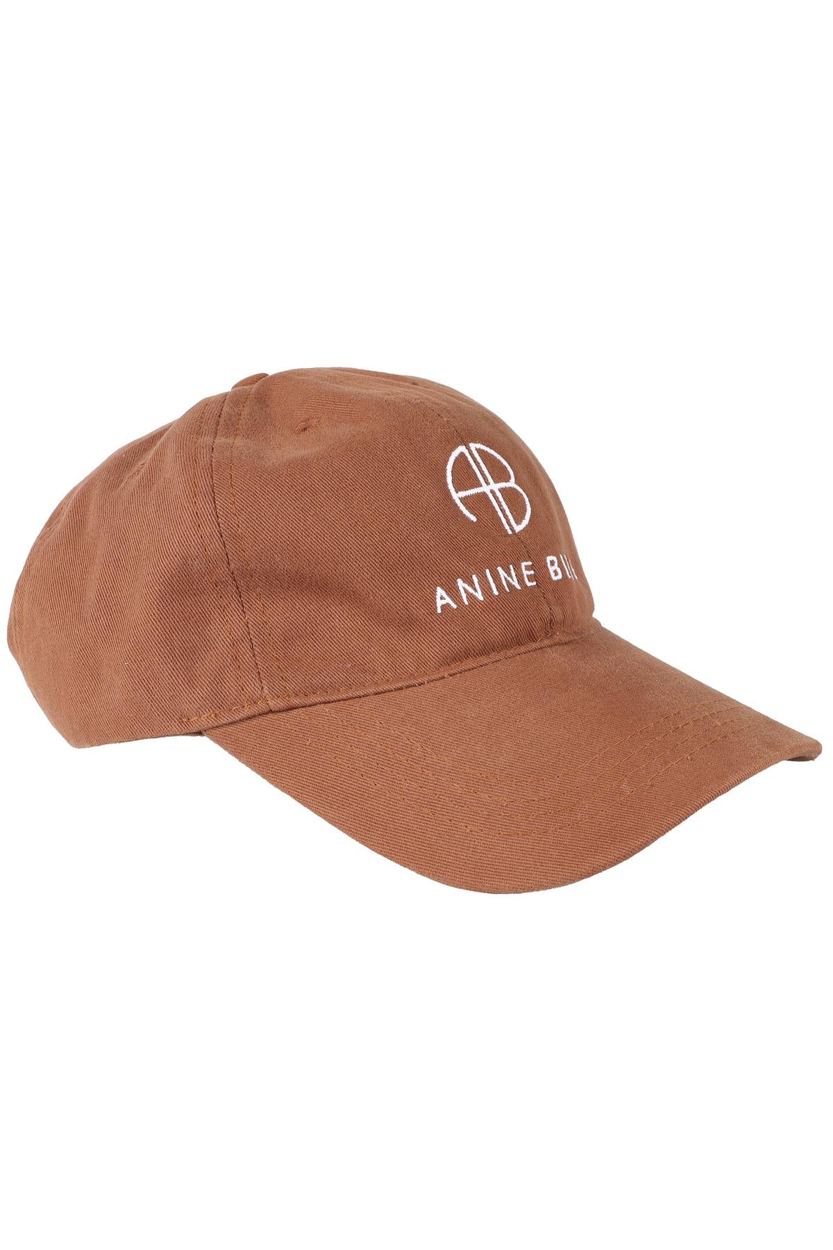 ANINE BING BROWN COTTON BASEBALL CAP ONE SIZE