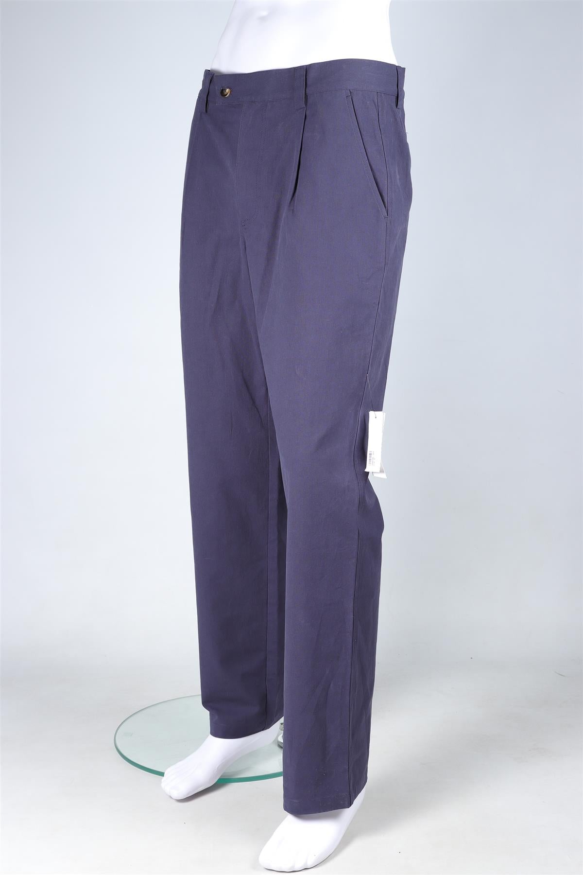 CORRIDOR NAVY MEN'S COTTON STRAIGHT LEG PANTS UK/US W30