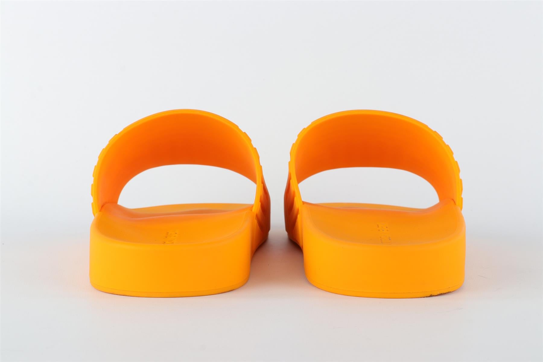 BOTTEGA VENETA ORANGE MEN'S RUBBER SLIDES EU 42 UK 8 US 9