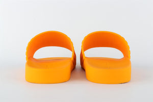 BOTTEGA VENETA ORANGE MEN'S RUBBER SLIDES EU 42 UK 8 US 9