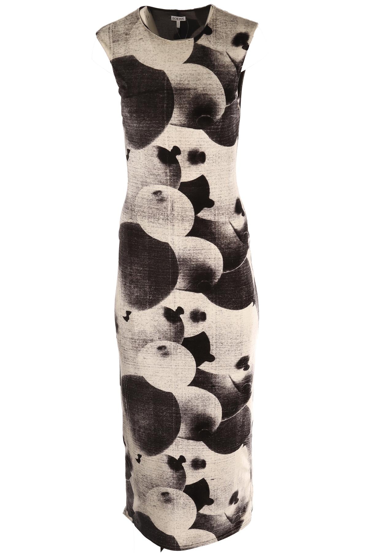 LOEWE GREY VELVET MAXI DRESS FR 36 UK 8