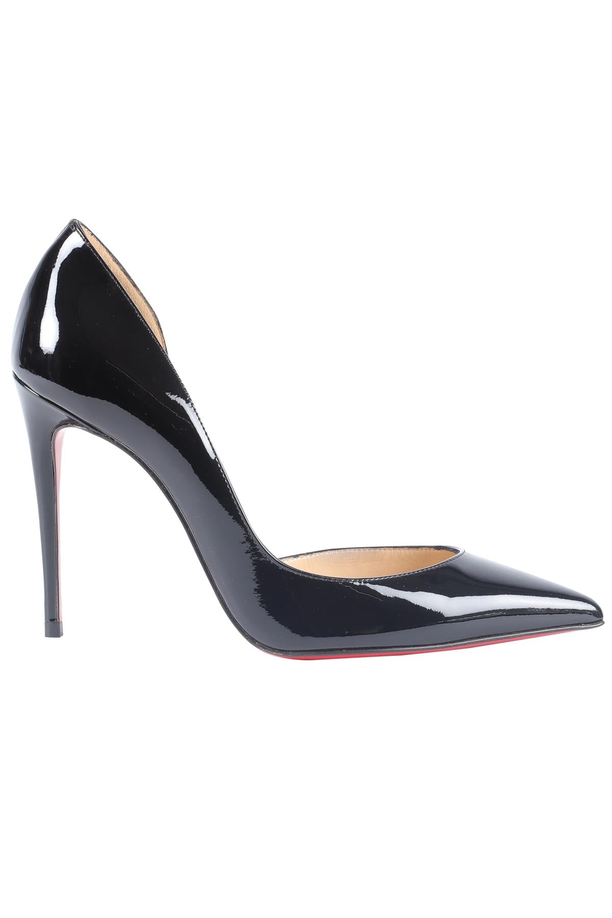 CHRISTIAN LOUBOUTIN BLACK PATENT LEATHER PUMPS EU 34.5 UK 1.5 US 4.5