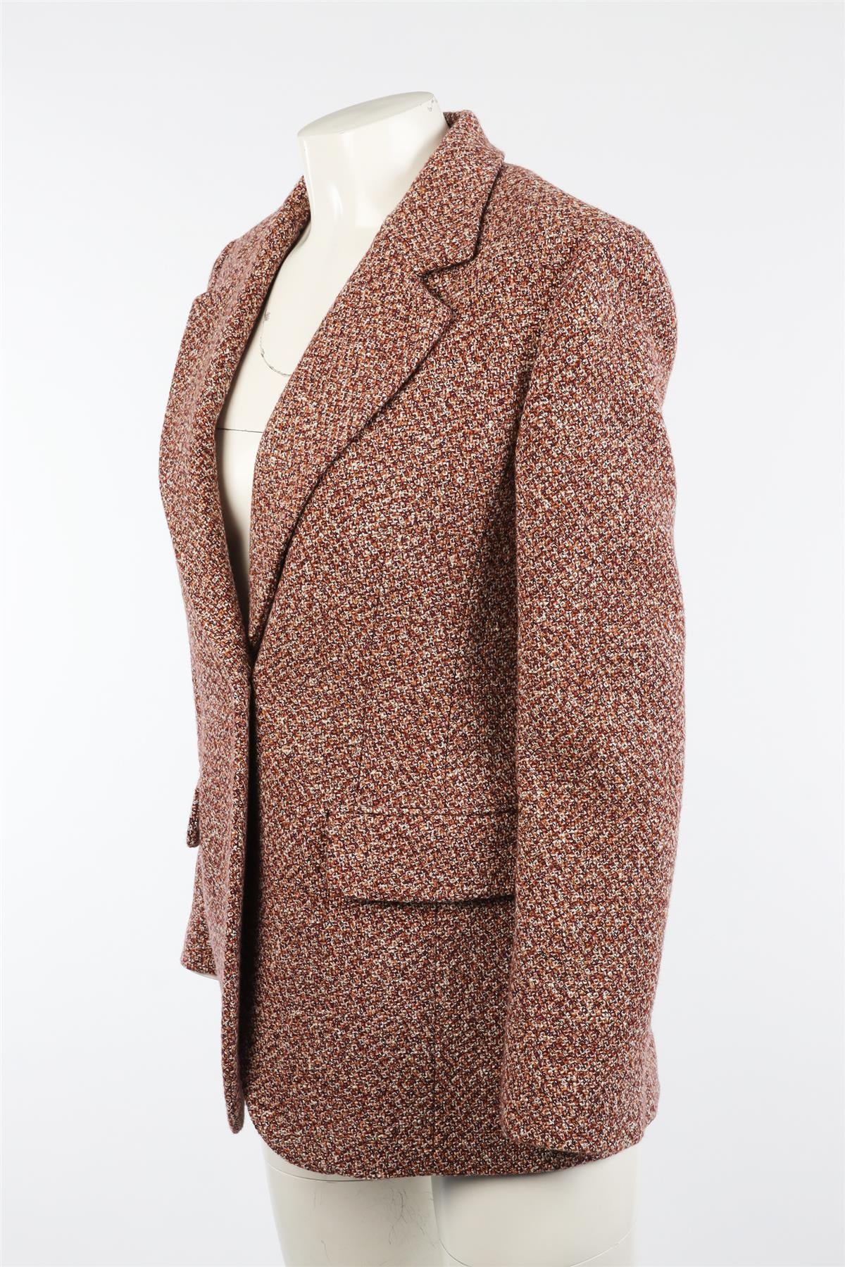 CHLOÉ RED WOOL BLAZER SHIRT FR 38 UK 10