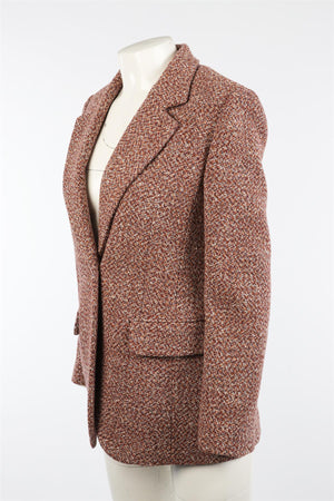 CHLOÉ RED WOOL BLAZER SHIRT FR 38 UK 10