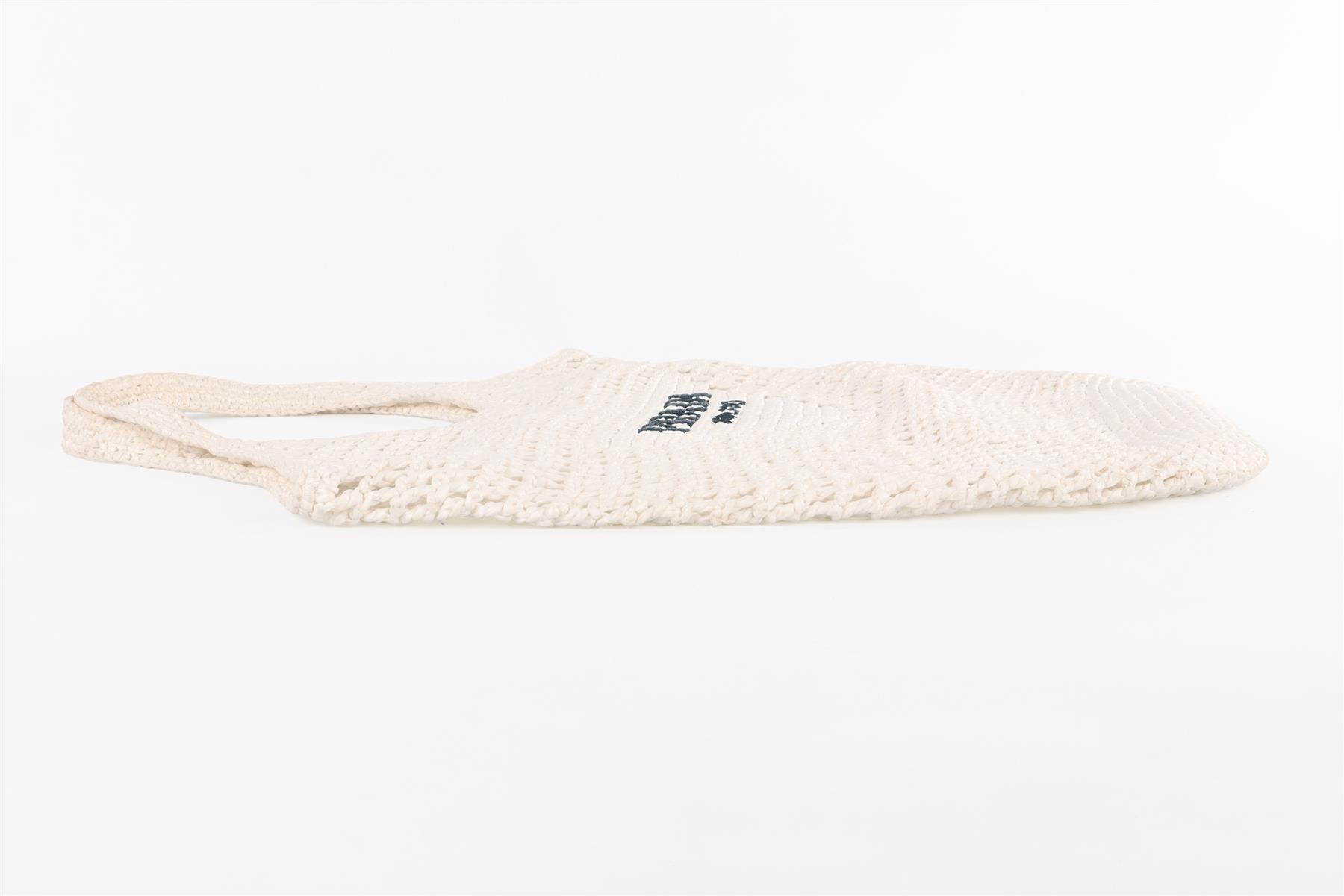 PRADA WHITE RAFFIA TOTE BAG