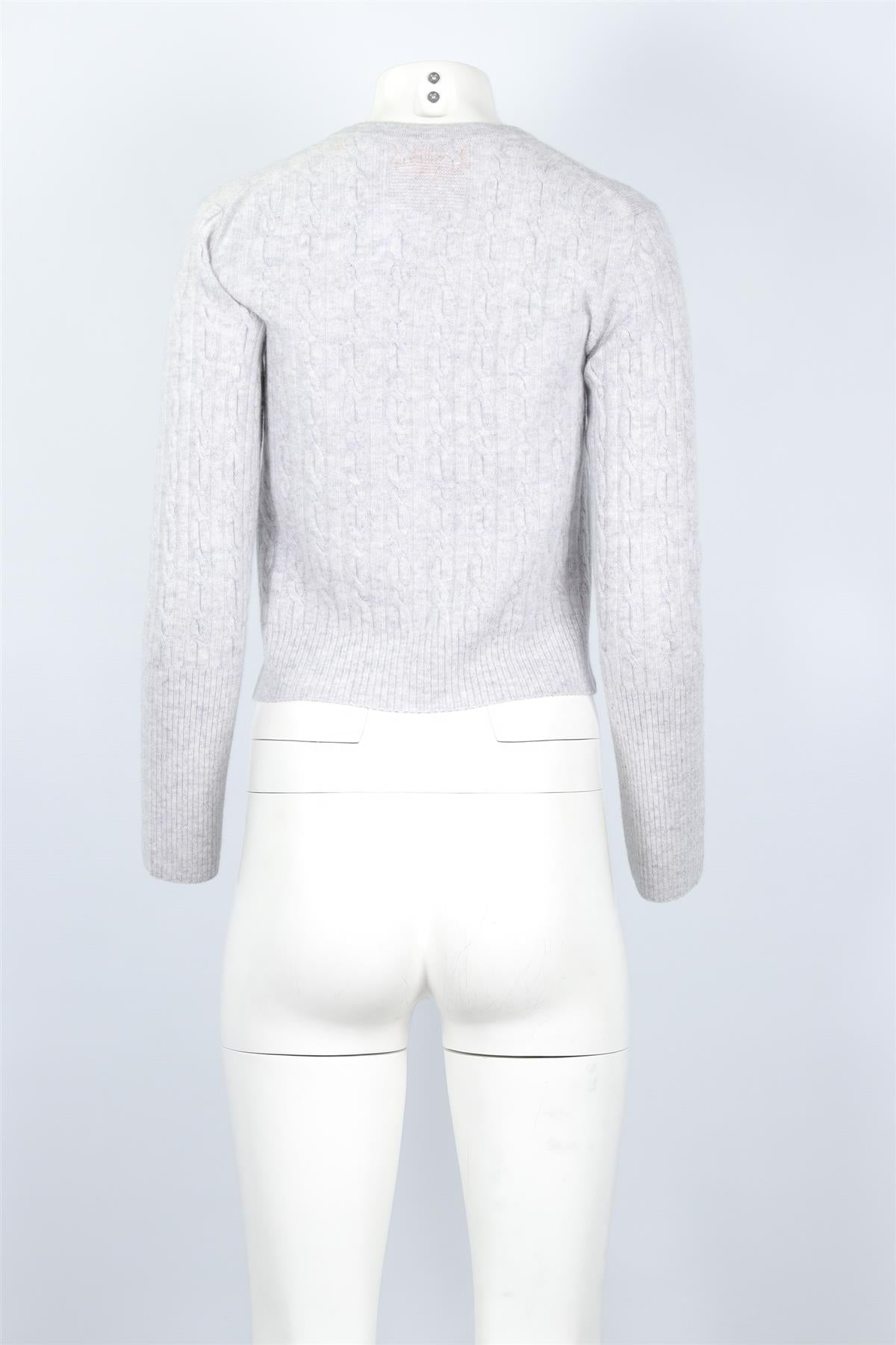 GUEST IN RESIDENCE GREY CASHMERE CARDIGAN SMALL