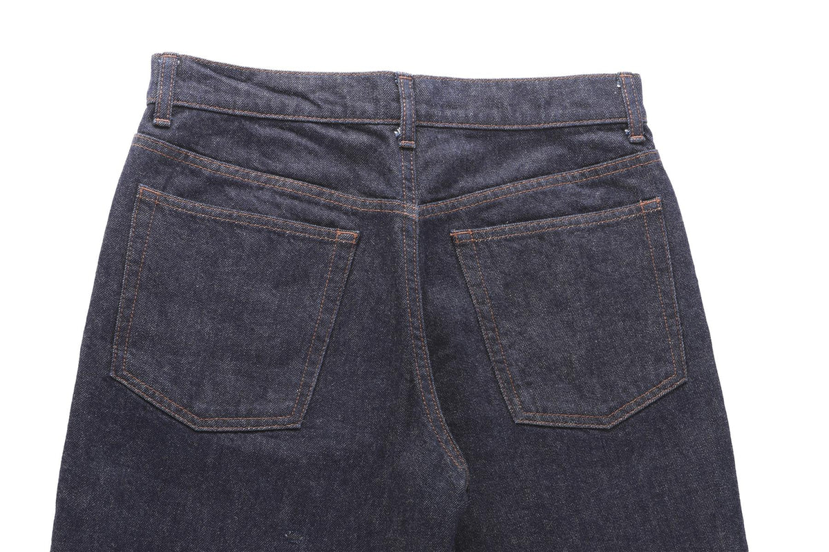 THE ROW BLUE HIGH RISE STRAIGHT LEG JEANS W25