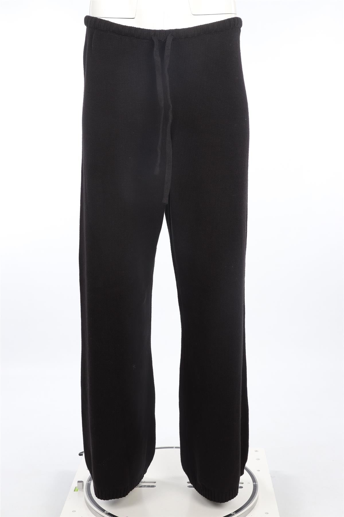 FRANKIES BIKINIS BLACK COTTON PANTS LARGE