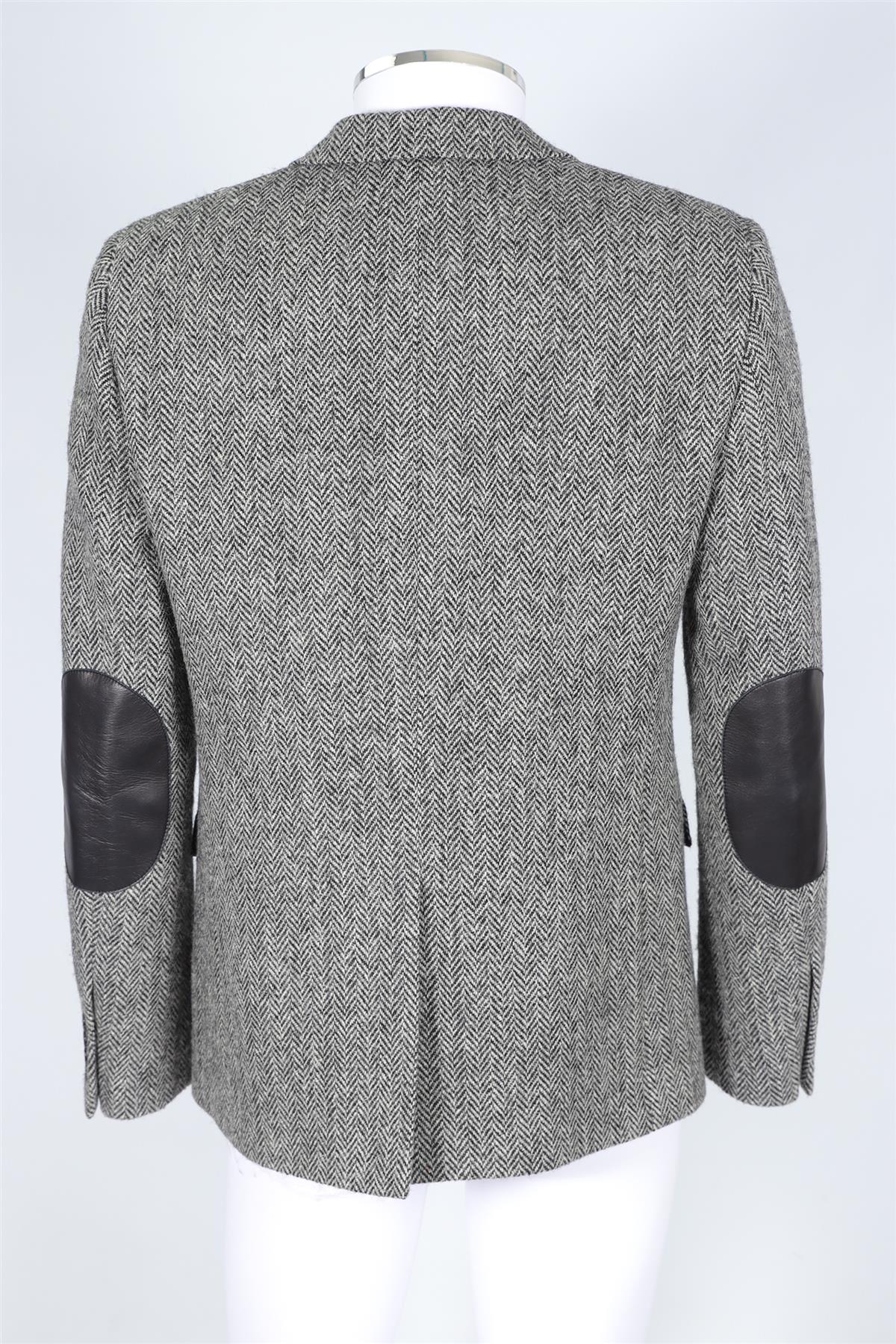 SAINT LAURENT GREY MEN'S WOOL BLAZER IT 52 UK/US 42