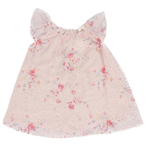 LOVESHACKFANCY PINK KIDS GIRLS SILK BLEND DRESS 3-4 YEARS