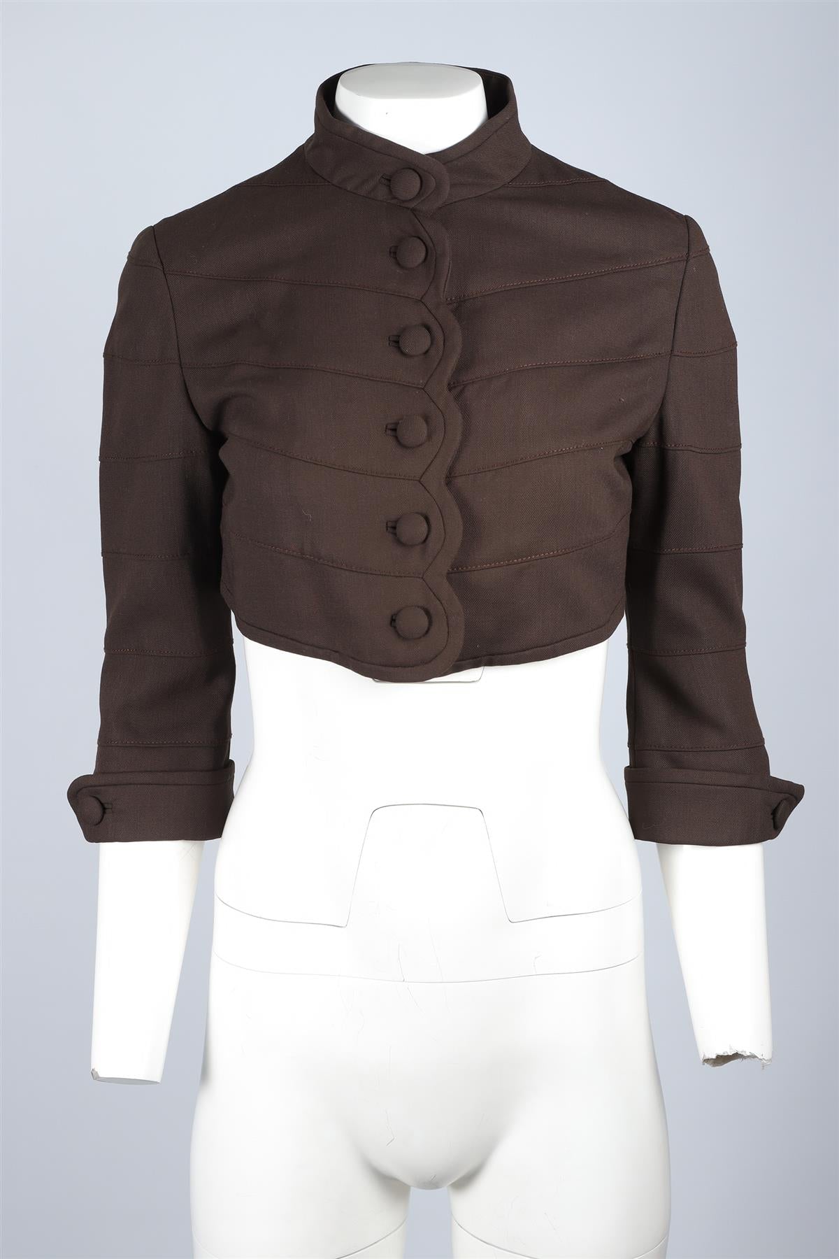 TEMPERLEY LONDON BROWN WOOL JACKET UK 10