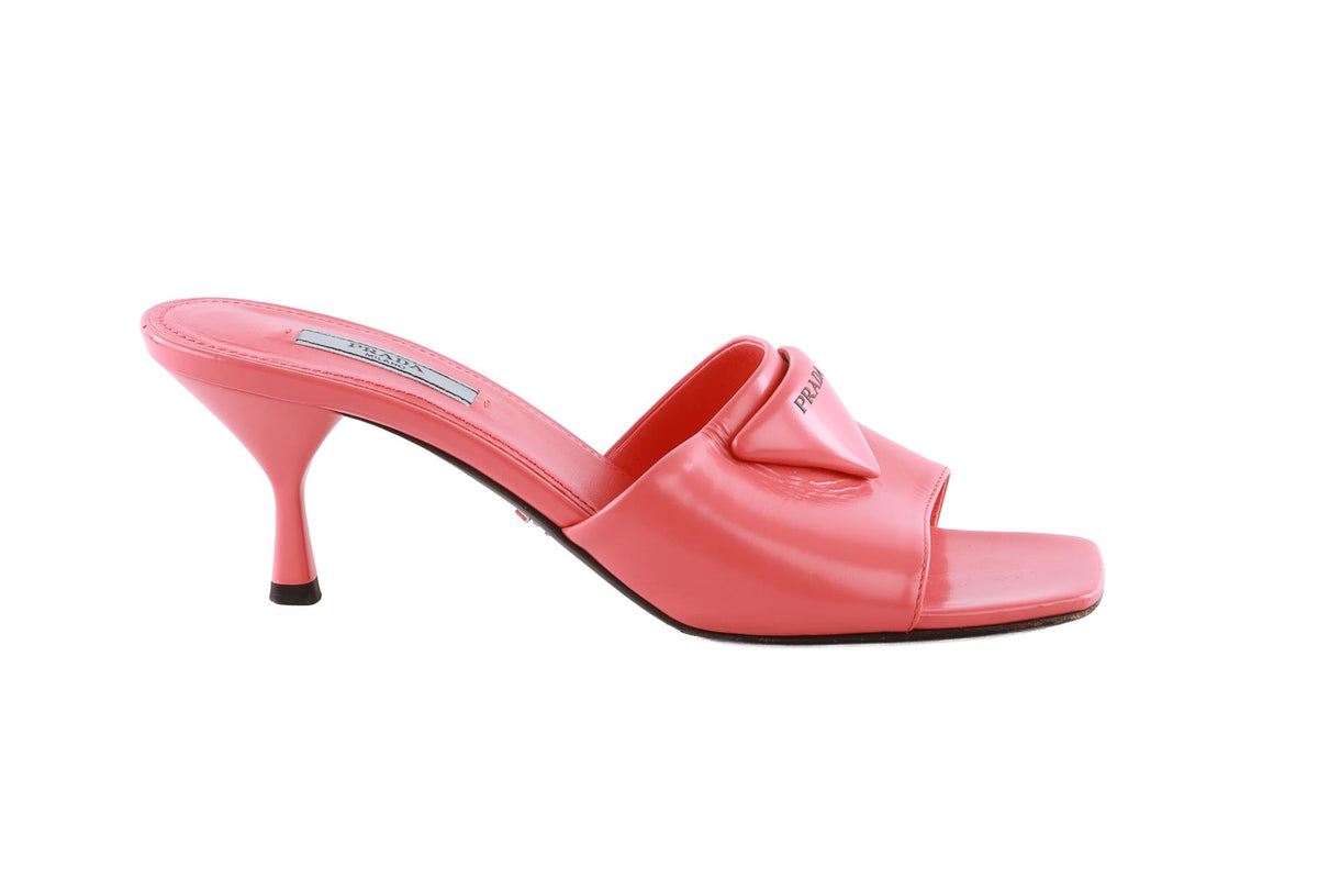 PRADA PINK LEATHER MULES EU 38 UK 5 US 8