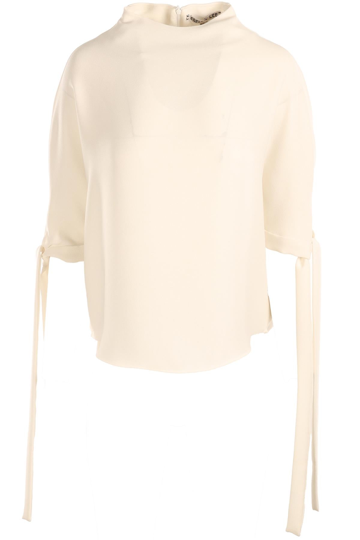 EDELINE LEE WHITE CREPE TOP UK 14