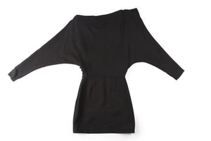 KHAITE BLACK WOVEN MINI DRESS US 4 UK 8