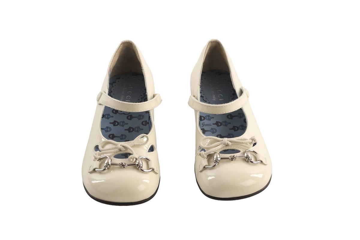 GUCCI ECRU KIDS GIRLS BALLET FLATS EU 28 UK 10 US 11