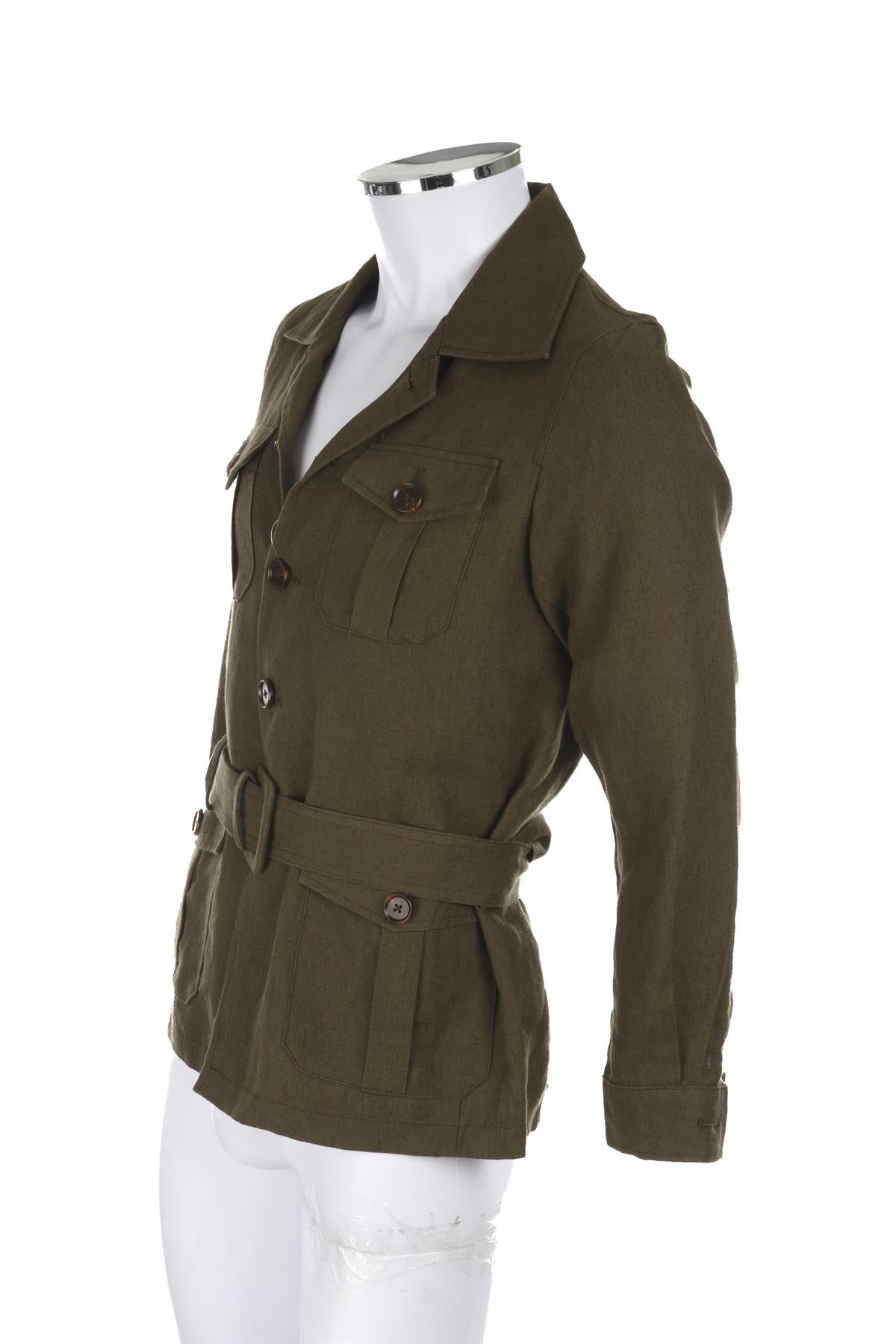 THE BROWN HOUSE MENS GREEN LINEN JACKET UK/US 36 FR 36 IT 46