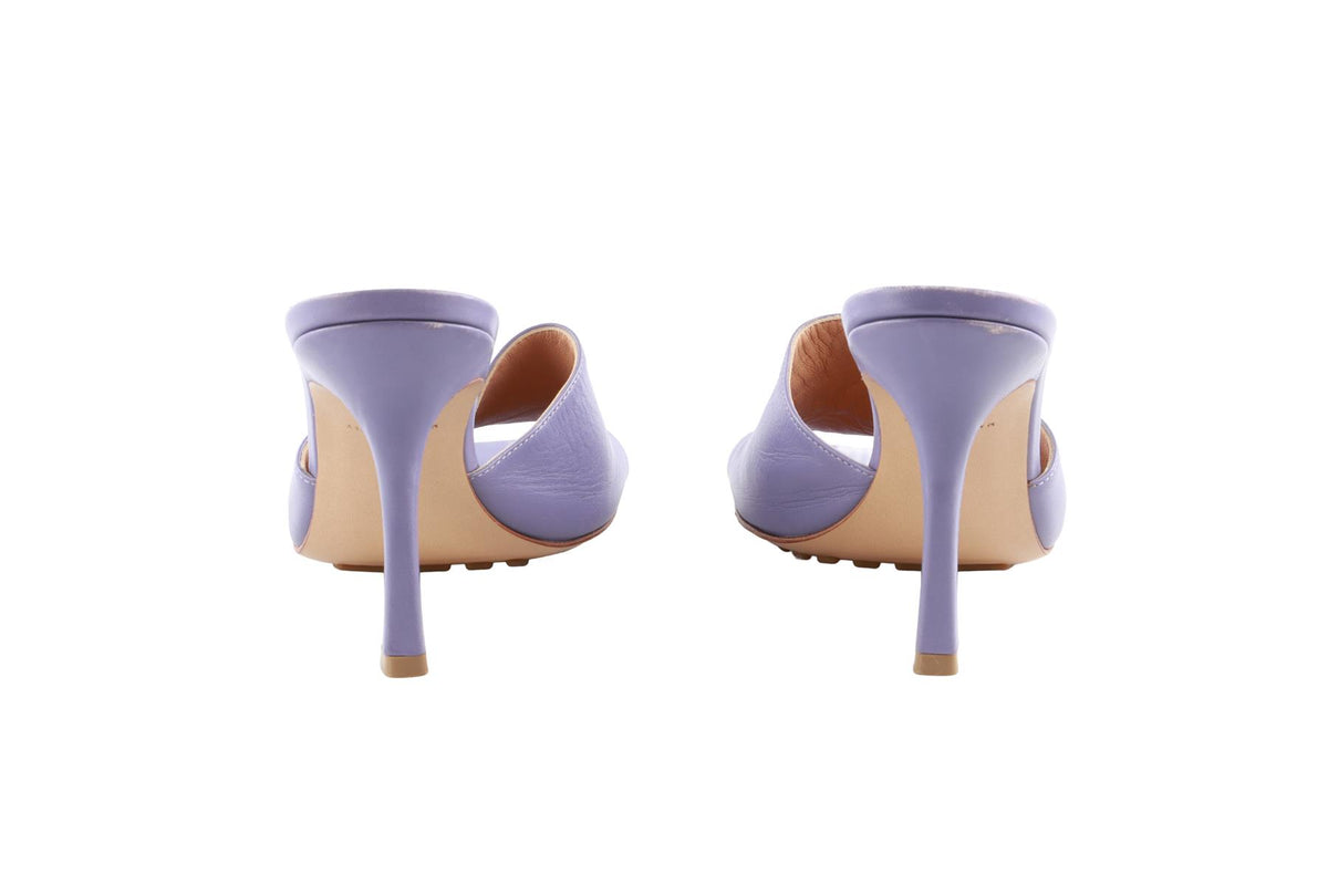 BOTTEGA VENETA PURPLE LEATHER MULES EU 38.5 UK 5.5 US 8.5